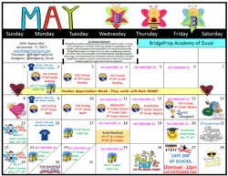 May Activities Calendar